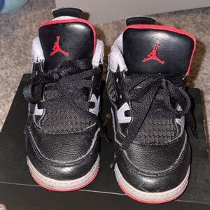 Jordan Kids Black and Red Sneakers